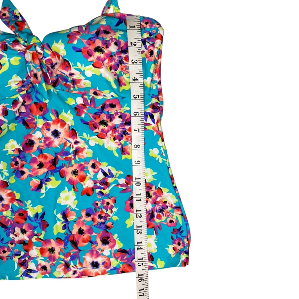 Liz Sport Floral Tankini Bathing Suit Top - Picture 9 of 9